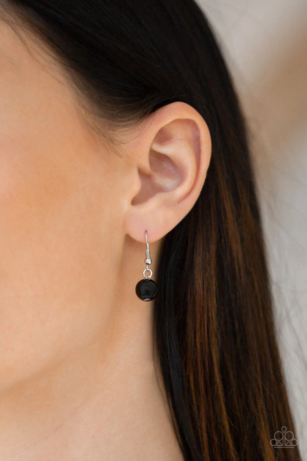 Paparazzi Accessories Soar With The Eagles - Black Infused with mismatched black beading, a shimmery silver feather charm and decorative eagle pendant layer down the chest for a colorful Southwestern inspired look. Features an adjustable clasp closure. So