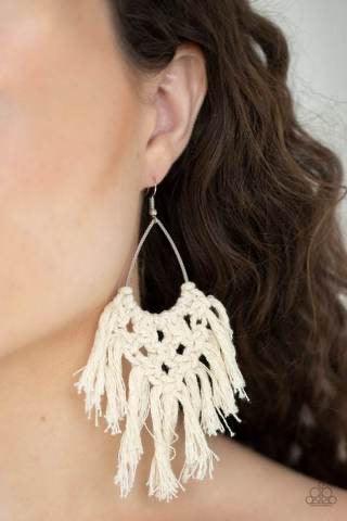Paparazzi Accessories Oh MACRAME, Oh My - White The Paparazzi Oh Macrame, Oh My - White is the product you didn't think you need, but once you have it, something you won't want to live without. Jewelry