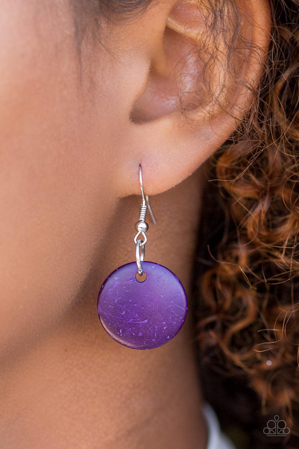 Paparazzi Accessories Jammin in Jamaica - Multi Shiny wooden discs brushed in brightly colored finishes trickle along shiny brown cording, creating clustered layers below the collar. Features a button-loop closure. Sold as one individual necklace. Include