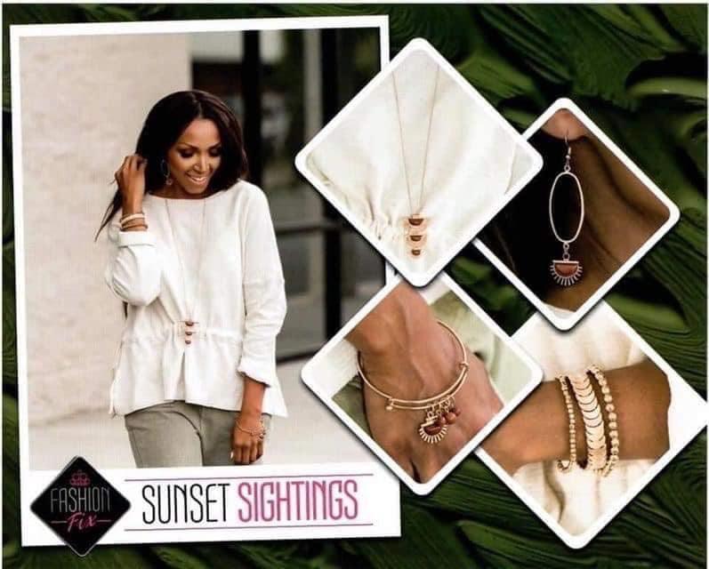 Paparazzi Accessories Sunset Sightings - FF July 2020 Trendsetters are sure to gravitate towards the accessories found in the Sunset Sightings collection. Featuring more drastic designs, bold colors, and funky combinations found outside the box, the piece