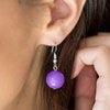 Paparazzi Accessories South Shore Sensation - Purple Dramatic silver, vivacious purple, and faceted cloudy beads are threaded along an invisible wire below the collar for a seasonal look. Features an adjustable clasp closure. Jewelry