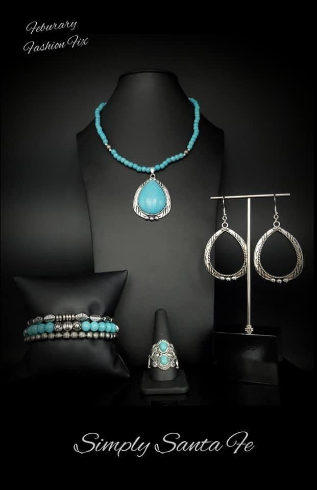Paparazzi Accessories Simply SantaFe: February 2021 FF Earthy, desert-inspired designs are what the Simply Santa Fe collection is all about. Natural stones, indigenous patterns, and vibrant colors of the Southwest are sprinkled throughout this trendy coll