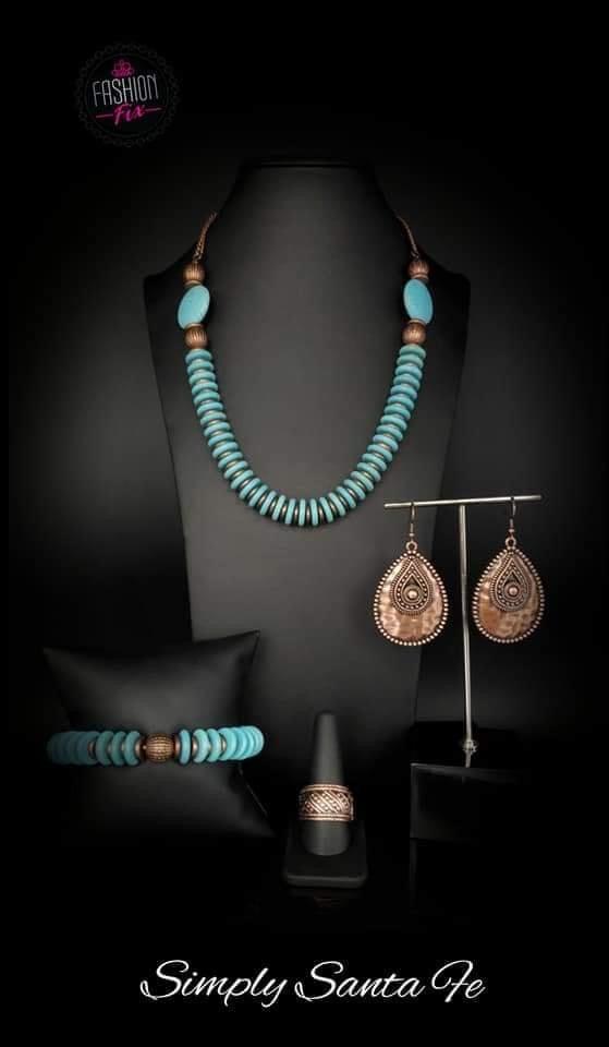 Paparazzi Accessories Simply Santa Fe : FF November 2020 Earthy, desert-inspired designs are what the Simply Santa Fe collection is all about. Natural stones, indigenous patterns, and vibrant colors of the Southwest are sprinkled throughout this trendy co