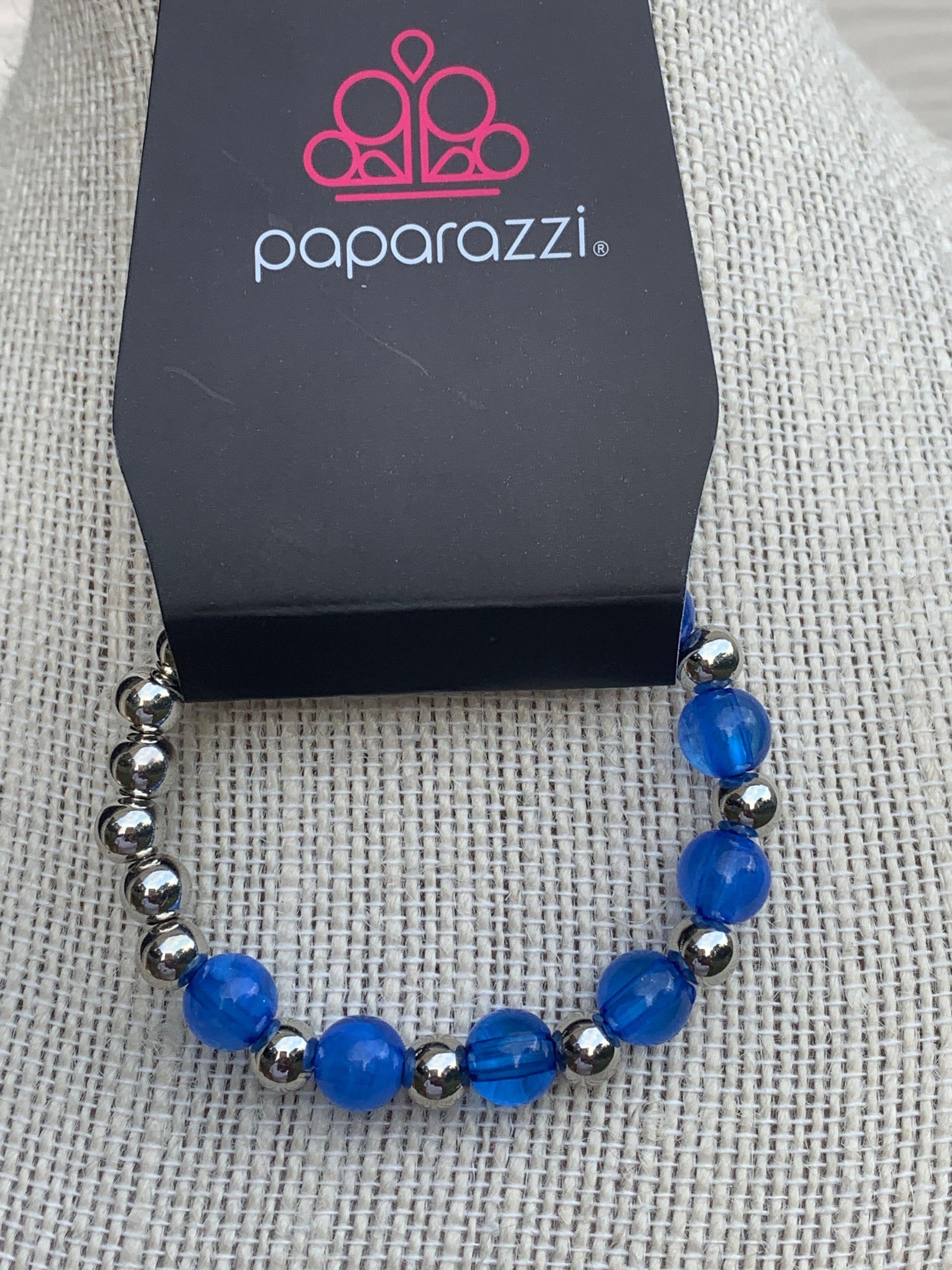 Paparazzi Accessories Starlet Shimmer Bracelet: #4 ~Blue Navy Blue Bracelet ONLY *Not Pictured