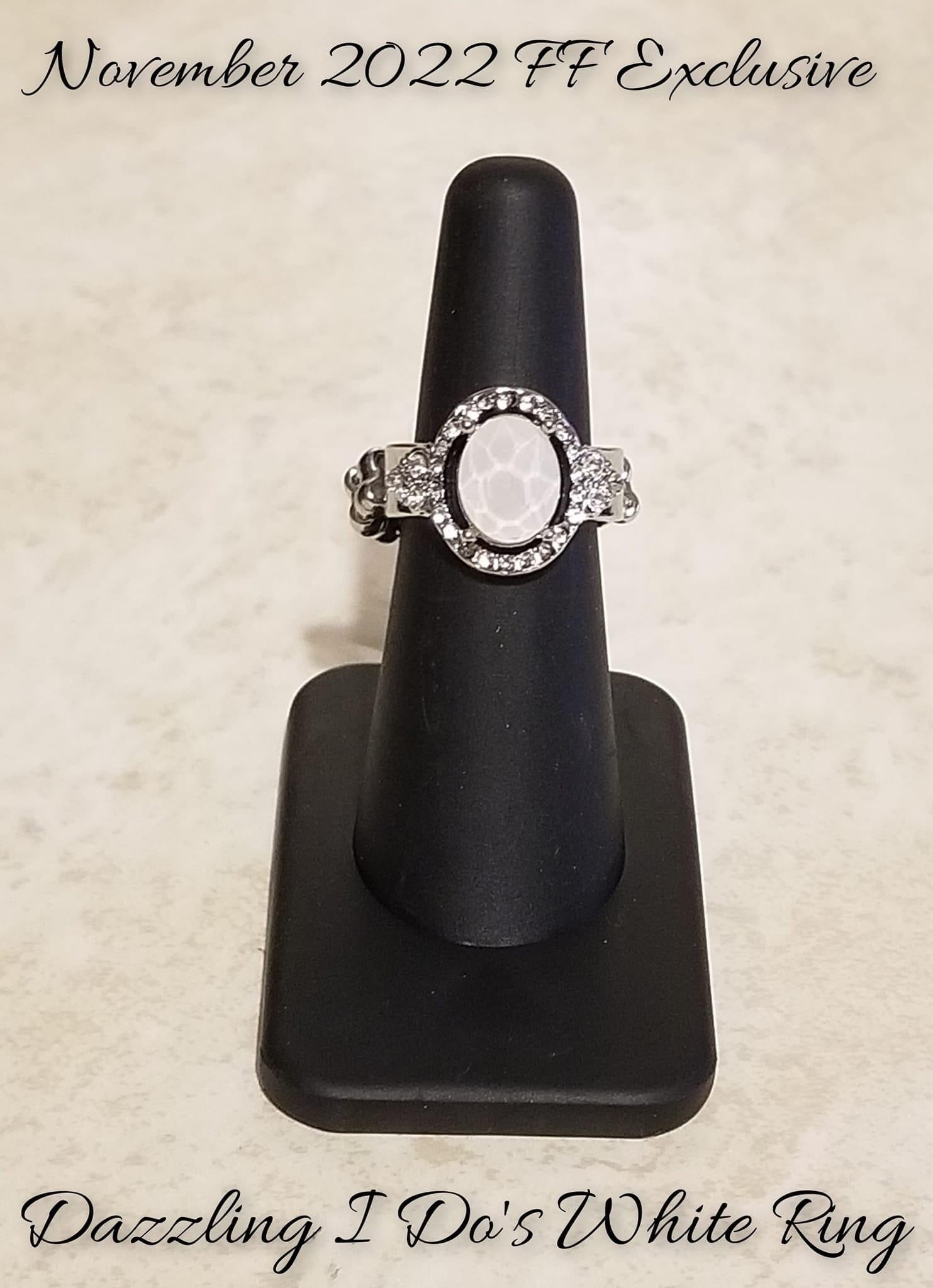 Paparazzi Accessories Dazzling I Do’s - White November 2022 Fashion Fix Exclusive Jewelry
