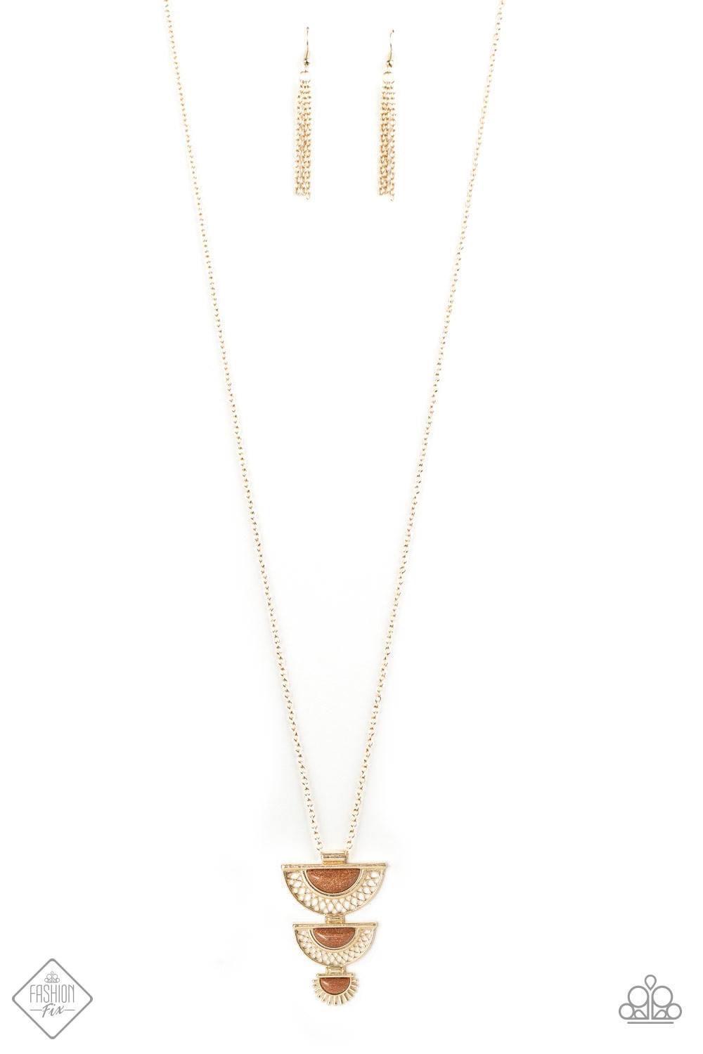 Paparazzi Accessories Sunset Sightings - FF July 2020 Trendsetters are sure to gravitate towards the accessories found in the Sunset Sightings collection. Featuring more drastic designs, bold colors, and funky combinations found outside the box, the piece