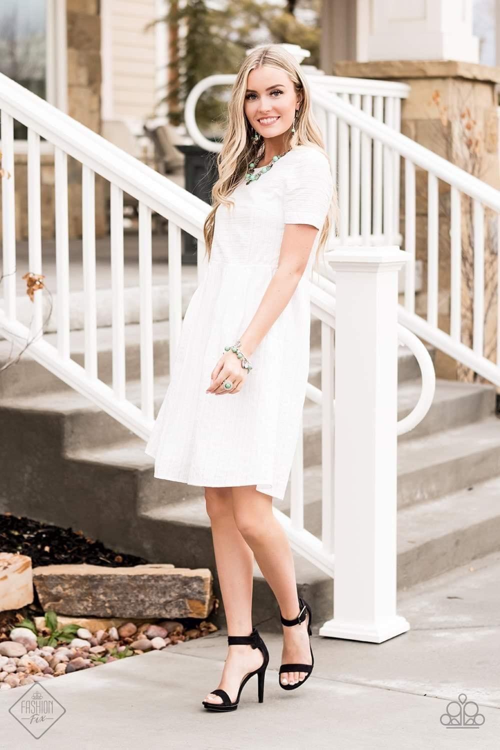 Paparazzi Accessories Glimpse of Malibu : FF April 2020 The Glimpses of Malibu collection was created with inspiration from the styles of Malibu, CA. Styles in this Trend Blend will feature fun, livable fashion with an upscale flavor. The color are usuall