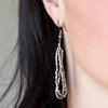Paparazzi Accessories The Speed of STARLIGHT ~Gunmetal Strands of glistening gunmetal seed beads subtlety twist below the collar, coalescing into a blinding shimmer. Features an adjustable clasp closure.