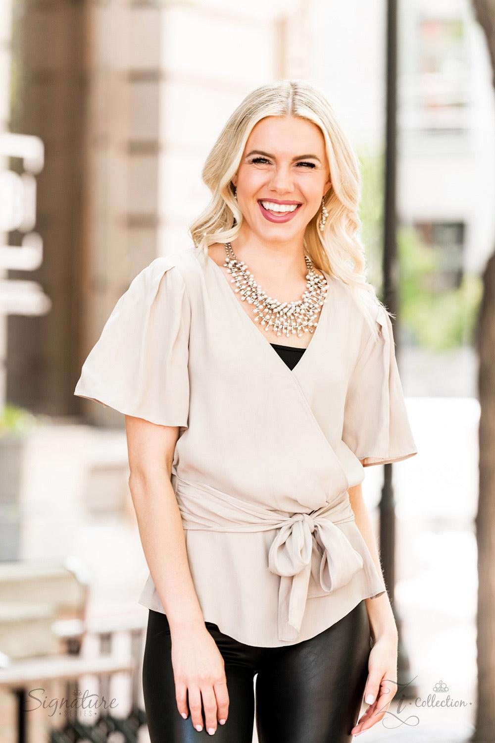 Paparazzi Accessories The Leanne 💗ZiCollection $25💗 A collection of sleek silver bars fans out along the collar in a regal display. Each bar is dotted in dainty white pearls and sparkling white rhinestones, resulting in a perfect mix of polished refinem