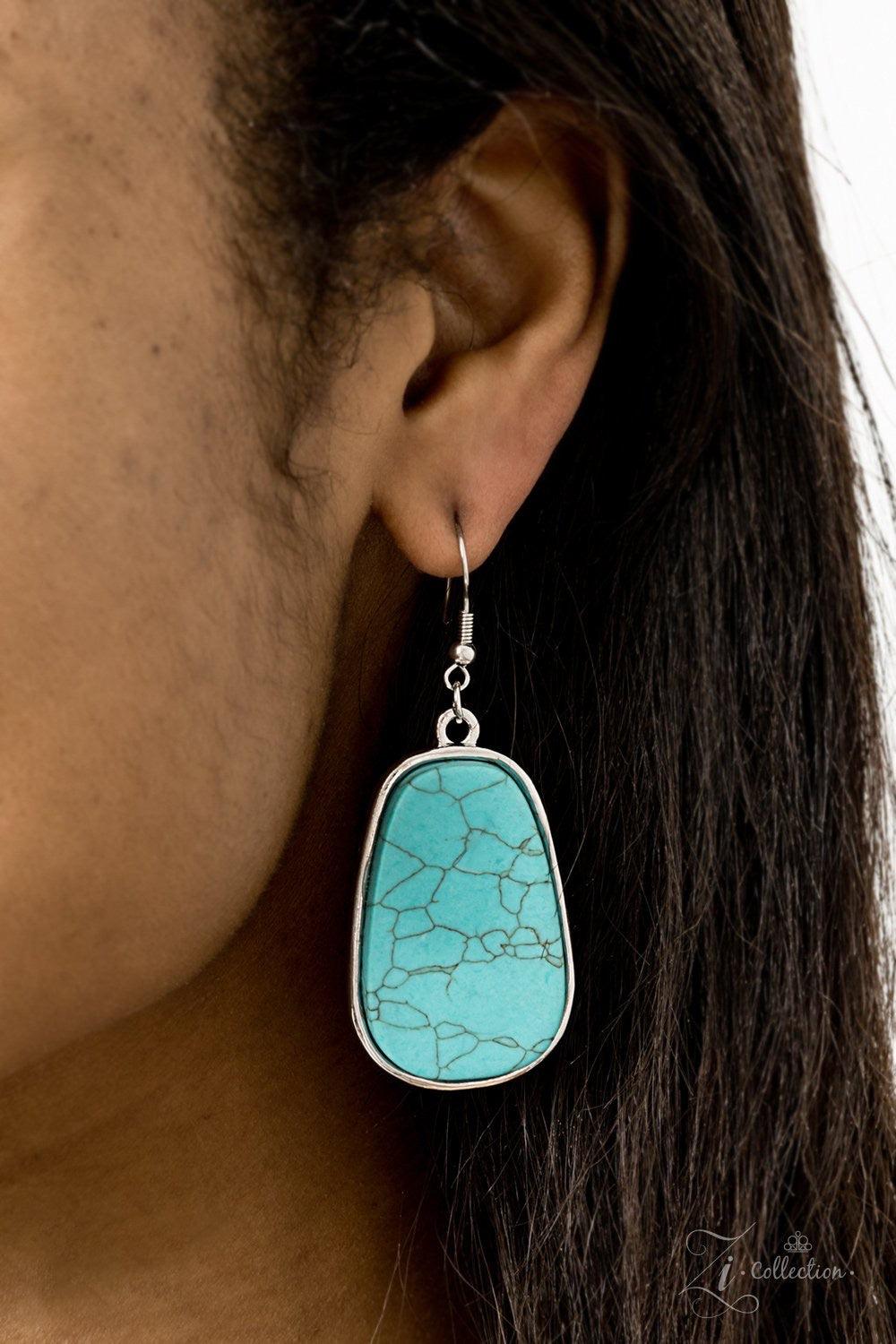 Paparazzi Accessories Monumental 💗ZiCollection $25💗 Featuring sleek silver frames, a collection of oblong turquoise stones delicately connects below the collar. The over sized frames dramatically increase in size at the center, creating a trailblazing f