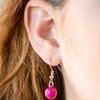 Paparazzi Accessories Island Excursion - Multi Tiers of round and abstract pink beading give way to purple beading, creating a cascading complementary ombre-effect below the collar. Features an adjustable clasp closure. Jewelry