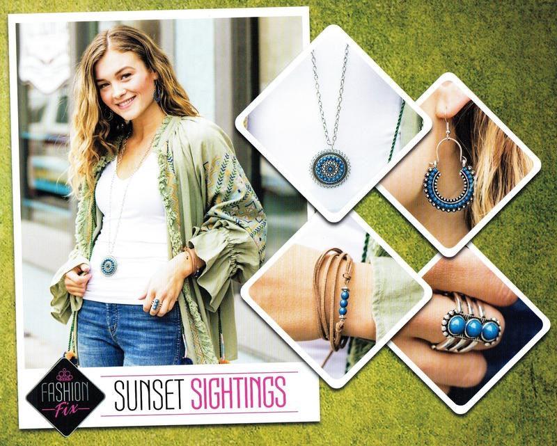 Paparazzi Accessories Sunset Sitings: FF February 2019 Trendsetters are sure to gravitate towards the accessories found in the Sunset Sightings collection. Featuring more drastic designs, bold colors, and funky combinations found outside the box, the piec