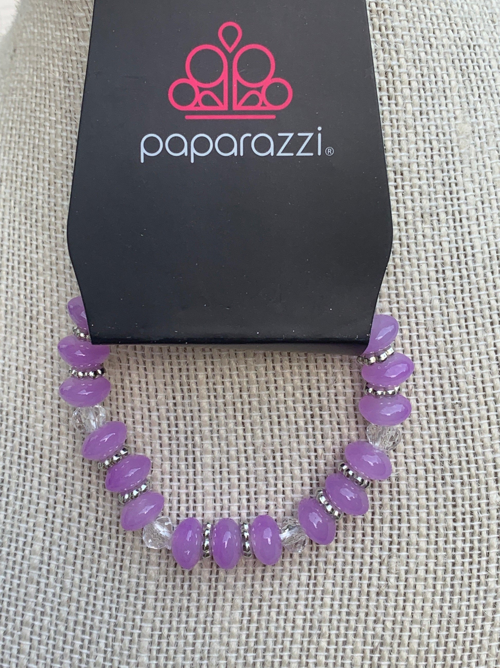Paparazzi Accessories Starlet Shimmer Bracelet: #5 ~Purple Purple Bracelet ONLY *Color Not Shown