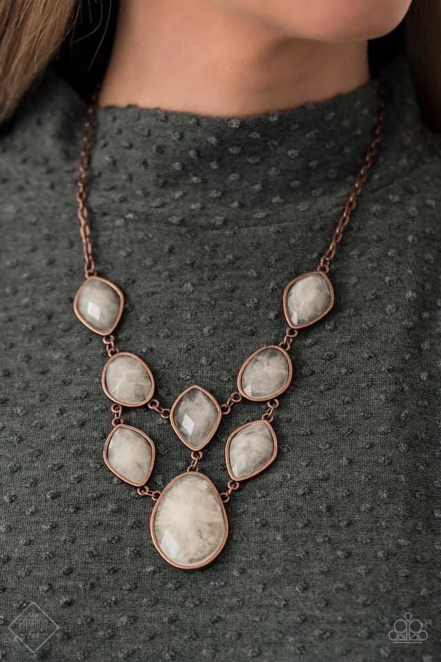 Paparazzi Accessories Glimpses of Malibu : January 2021 FF The Glimpses of Malibu collection was created with inspiration from the styles of Malibu, CA. Styles in this Trend Blend will feature fun, livable fashion with an upscale flavor. The color are usu