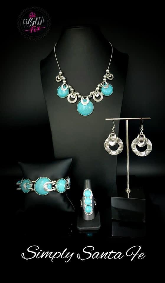 Paparazzi Accessories Simply Santa Fe: FF February 2020 Simply Santa Fe: Earthy, desert-inspired designs are what the Simply Santa Fe collection is all about. Natural stones, indigenous patterns, and vibrant colors of the Southwest are sprinkled throughou