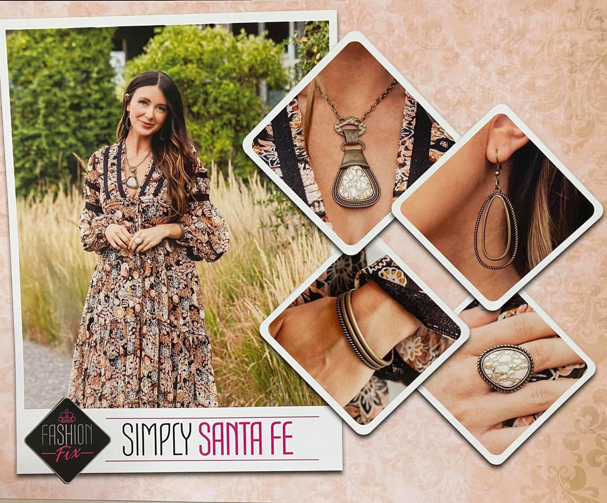 Paparazzi Accessories Simply Santa Fe: November 2021 FF Earthy, desert-inspired designs are what the Simply Santa Fe collection is all about. Natural stones, indigenous patterns, and vibrant colors of the Southwest are sprinkled throughout this trendy col