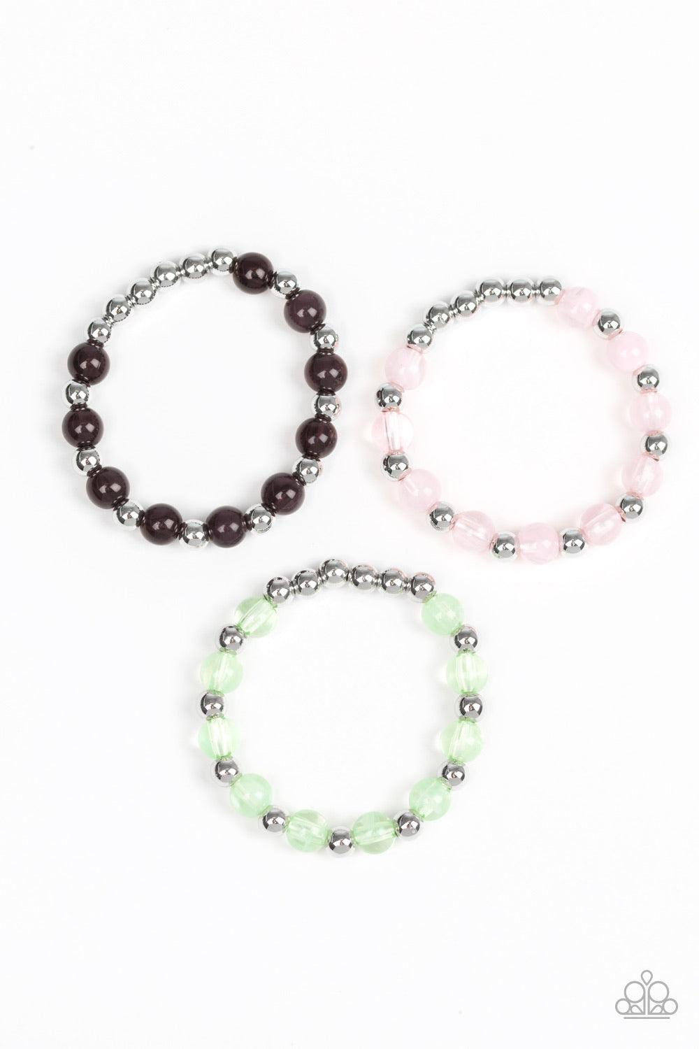 Paparazzi Accessories Starlet Shimmer Bracelet: #4 - White White Bracelet ONLY *Color Not Shown Jewelry