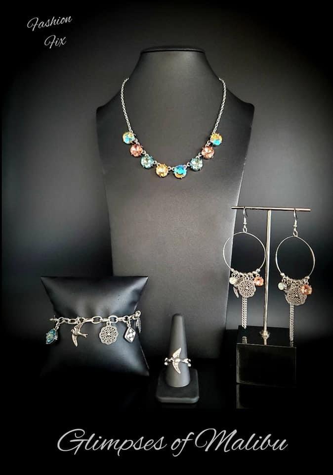 Paparazzi Accessories Glimpses of Malibu: June 2021 Fashion Fix The Glimpses of Malibu collection was created with inspiration from the styles of Malibu, CA. Styles in this Trend Blend will feature fun, livable fashion with an upscale flavor. The color ar