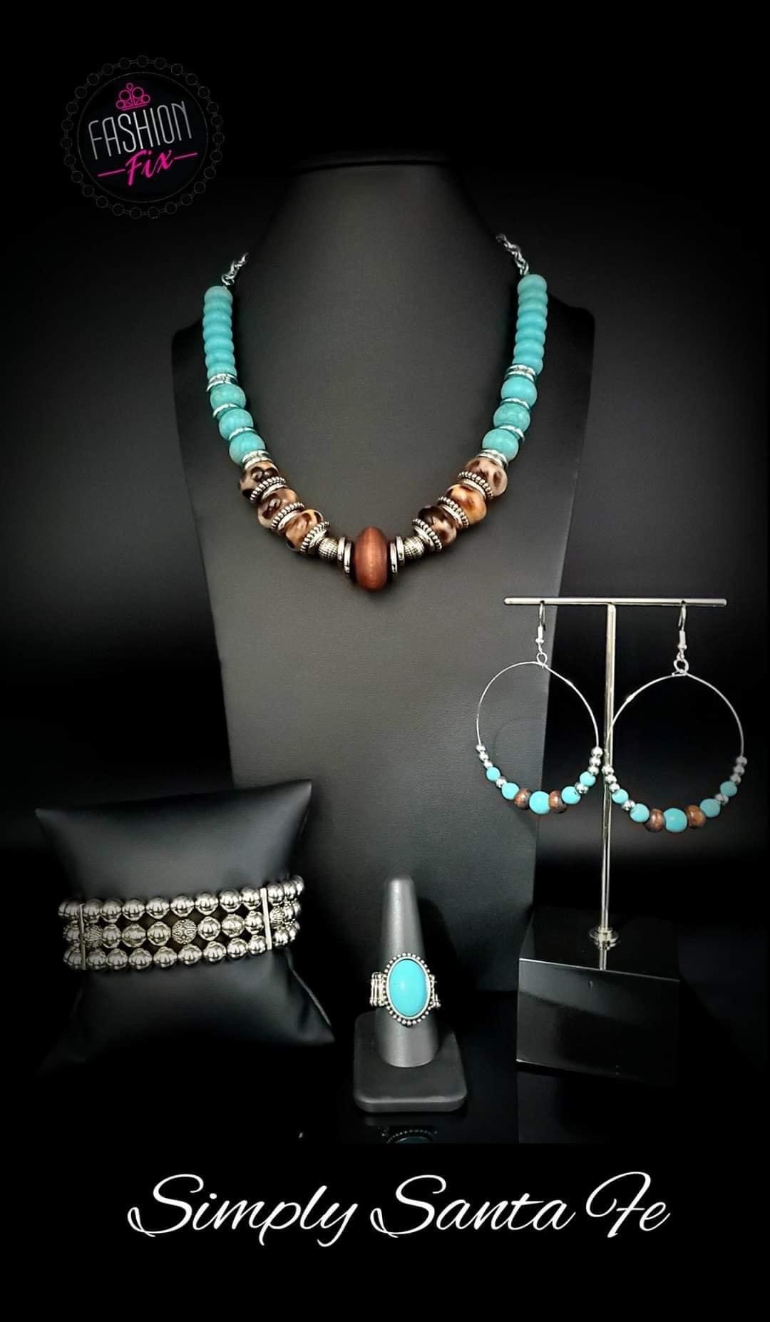 Paparazzi Accessories Simply Santa Fe: FF March 2020 Earthy, desert-inspired designs are what the Simply Santa Fe collection is all about. Natural stones, indigenous patterns, and vibrant colors of the Southwest are sprinkled throughout this trendy collec
