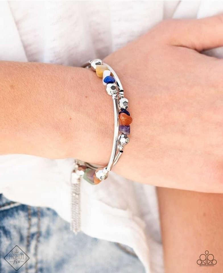Paparazzi Accessories Sunset Sitings: July 2021 FF Trendsetters are sure to gravitate towards the accessories found in the Sunset Sightings collection. Featuring more drastic designs, bold colors, and funky combinations found outside the box, the pieces o