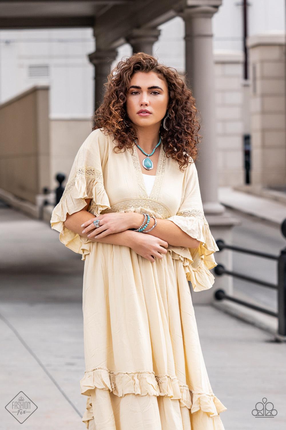 Paparazzi Accessories Simply SantaFe: February 2021 FF Earthy, desert-inspired designs are what the Simply Santa Fe collection is all about. Natural stones, indigenous patterns, and vibrant colors of the Southwest are sprinkled throughout this trendy coll