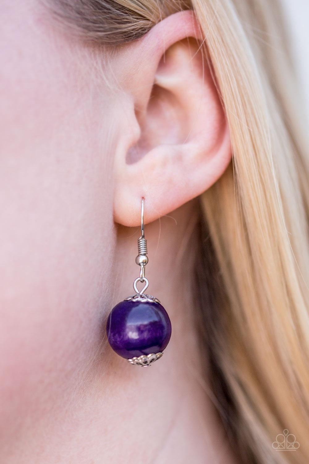 Paparazzi Accessories Effortlessly Everglades - Purple Gradually increasing in size near the center, vivacious purple wooden beads are threaded along a purple string for a summery look. Features an adjustable sliding knot closure. Jewelry